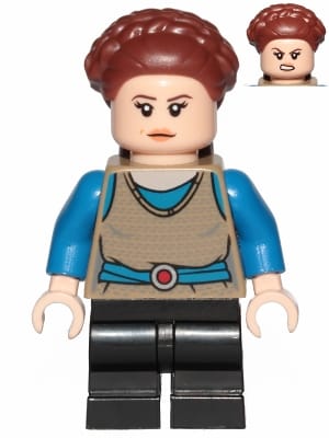 Source: BrickLink Padmé Naberrie (Amidala) - Light Nougat Head, Medium Legs