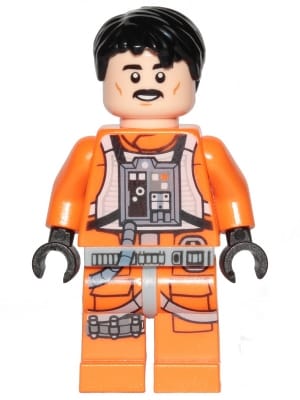 Source: BrickLink Biggs Darklighter - Light Nougat Head, Hair