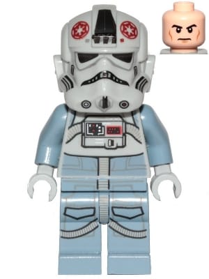 Source: BrickLink AT-AT Driver - Dark Red Imperial Logo, Cheek Lines, Frown