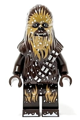 Source: BrickLink Chewbacca - Dark Brown, Medium Nougat Fur, Snow Spots