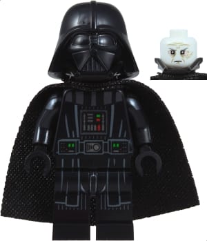 Darth Vader - Printed Arms, Spongy Cape, White Head with Frown