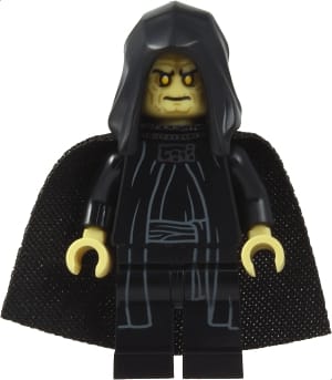 Source: BrickLink Emperor Palpatine - Spongy Cape, Hood Basic, Yellow Eyes
