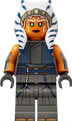 Source: BrickLink Ahsoka Tano (Adult) - Pearl Dark Gray Robe, Printed Arms