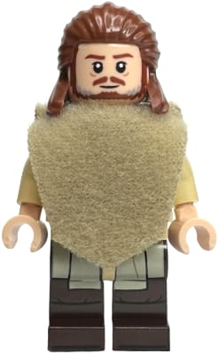 Source: BrickLink Qui-Gon Jinn - Dark Brown Legs, Poncho (Undetermined Type)