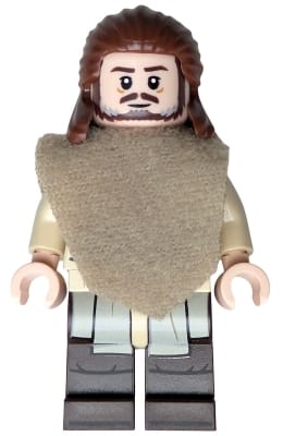 Qui-Gon Jinn - Dark Brown Legs, Poncho, Dark Brown Beard