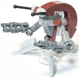 Droideka (Destroyer Droid) - Light Bluish Gray Claws, Dark Bluish Gray Plate 1 x 2