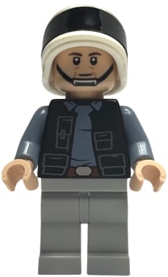 Source: BrickLink Rebel Fleet Trooper - Male, Vest with Pockets, Black Neck, Dark Brown Eyebrows