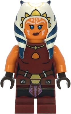 Ahsoka Tano (Padawan) - Dark Red Backless Vest with Necklace and Belt, Medium Legs