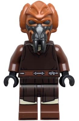 Source: BrickLink Plo Koon - Dark Brown Robe, Tan Shirt, Printed Legs