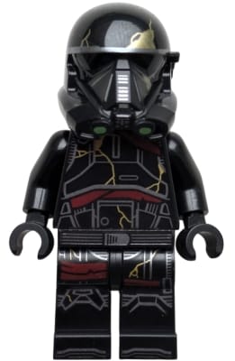 Imperial Death Trooper - Black Armor with Gold Cracks, Dark Tan Zombie Head