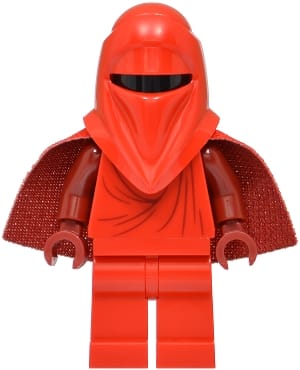 Imperial Royal Guard - Dark Red Arms and Hands, Torso Creases on Front and Back, Very Short Spongy Cape