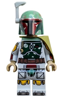 Source: BrickLink Boba Fett - Pauldron, Helmet, Jet Pack, Printed Arms and Legs, Rangefinder
