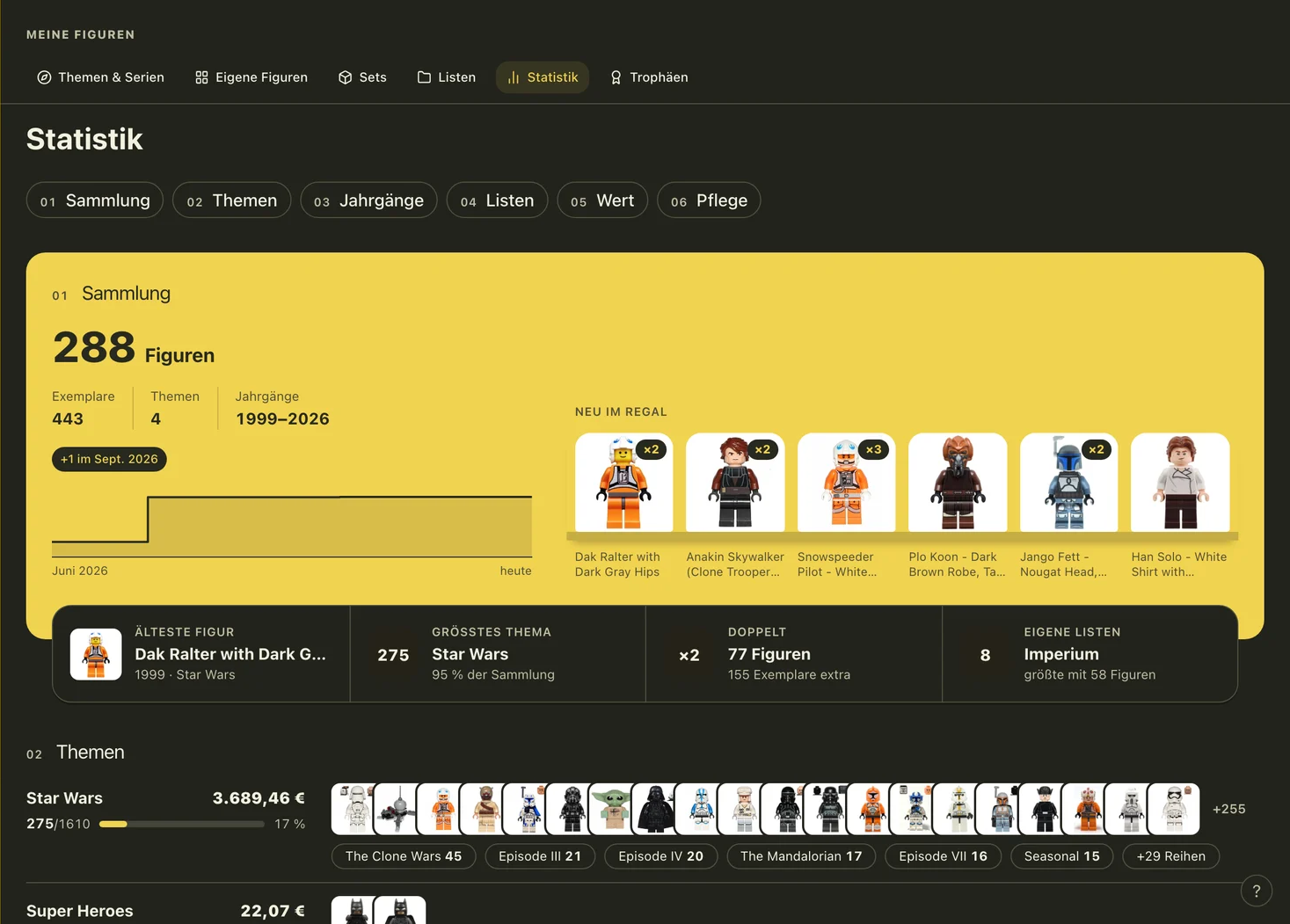 The new statistics page