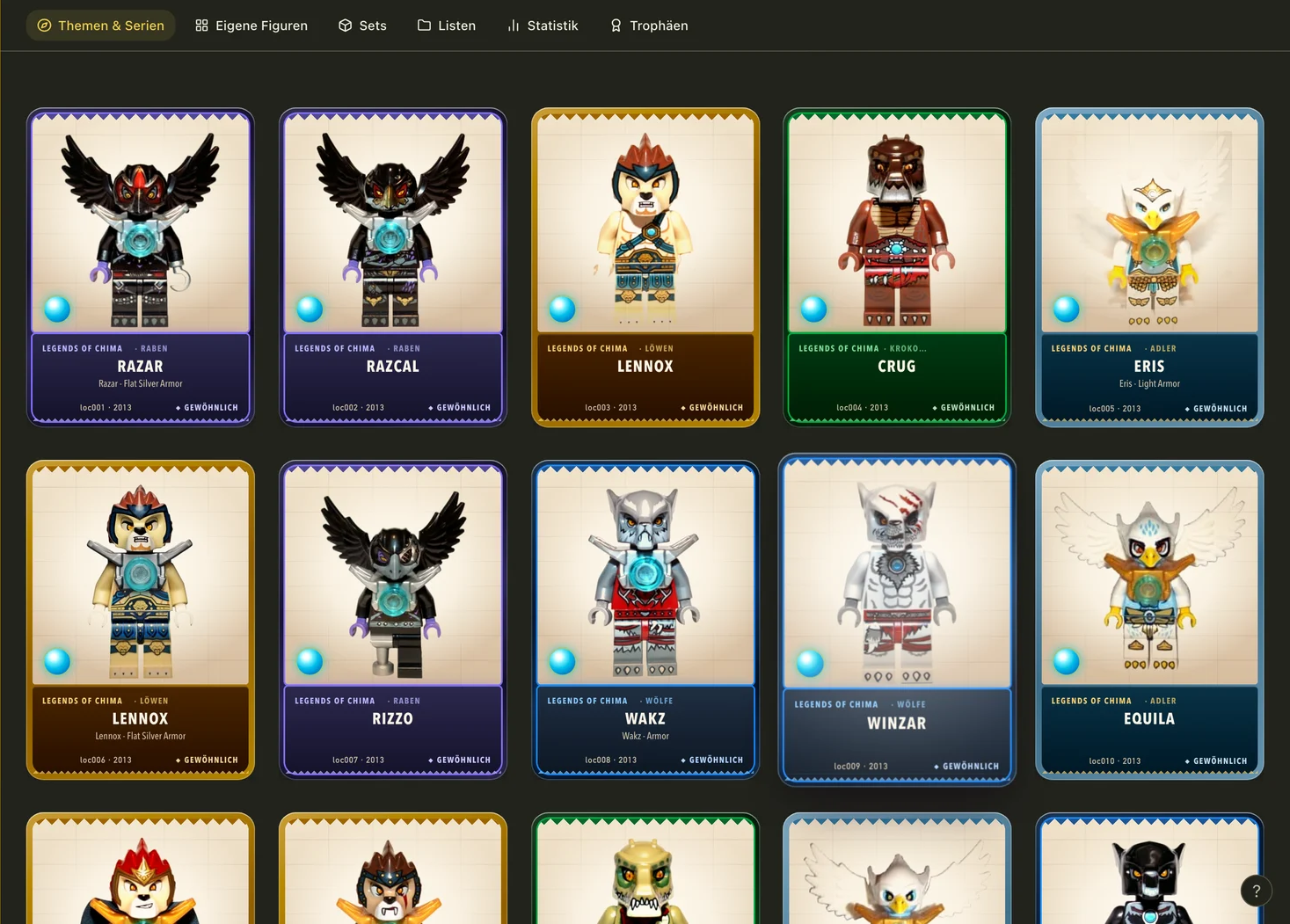 Chima cards